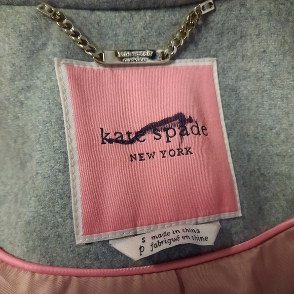 Kate Spade Womens Coat Size Small Gray Wool Blend - Picture 10 of 11